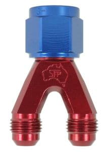 Y Adaptor -8 AN female to 2 x -6 AN male Ports - #146-08-06