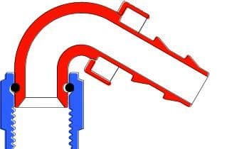 120 deg an push on hose end