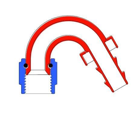 150 an push on hose end 