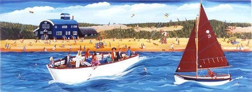 Blakeney Art Prints by Brian Lewis, Wedding Boat, Blakeney Point