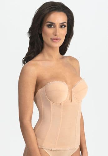 Low Back Torsolette with a Plunge Front