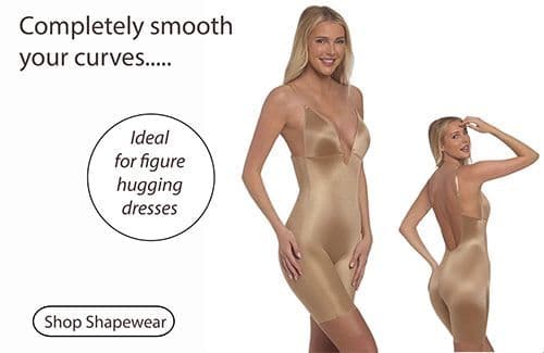 Low back shapewear for a smooth silhouette under a figure hugging dress