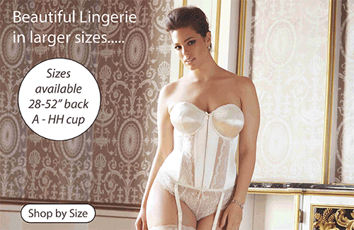 Bridal lingerie available in a large range of sizes