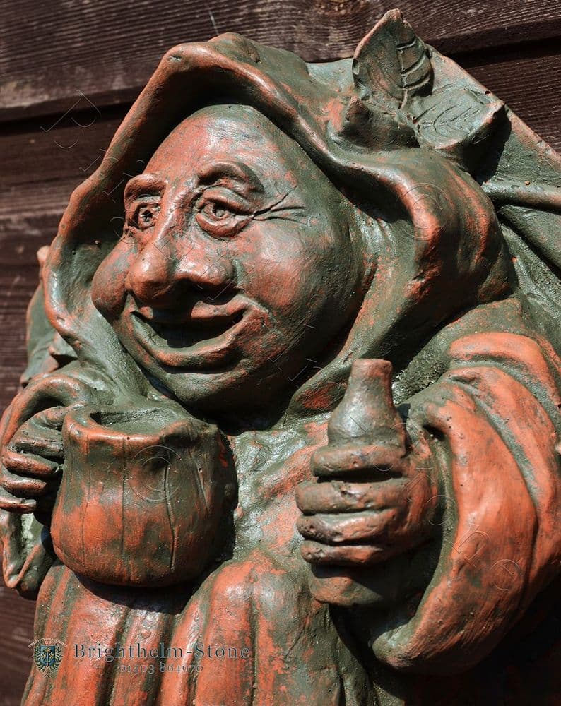 Beer Drinker funny Monk garden wall plaque