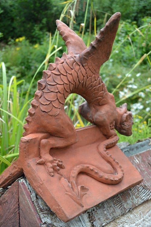 Dragon Roof finial angled ridge tile small Brighton