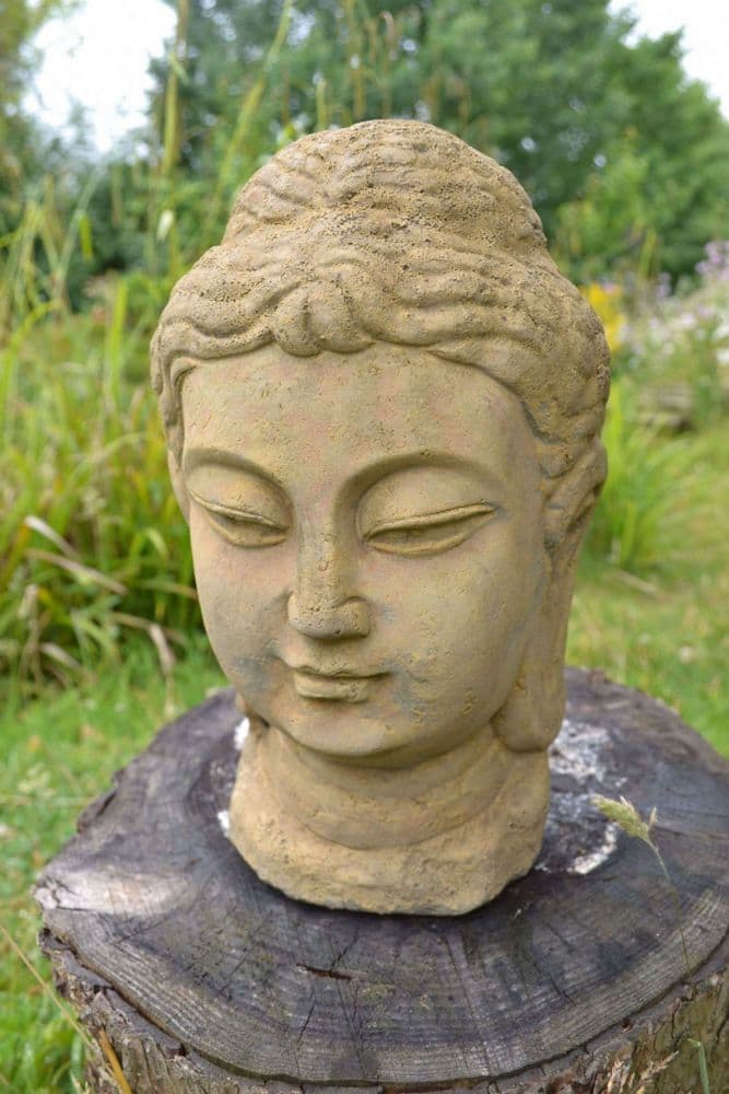 Buddha Head Garden Ornament