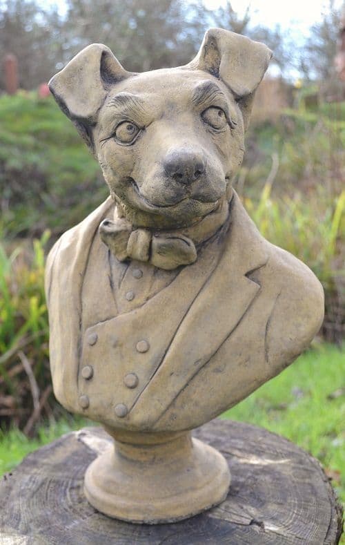 Funny Dog Jack Russell Garden ornament Bust "Lord Russell"