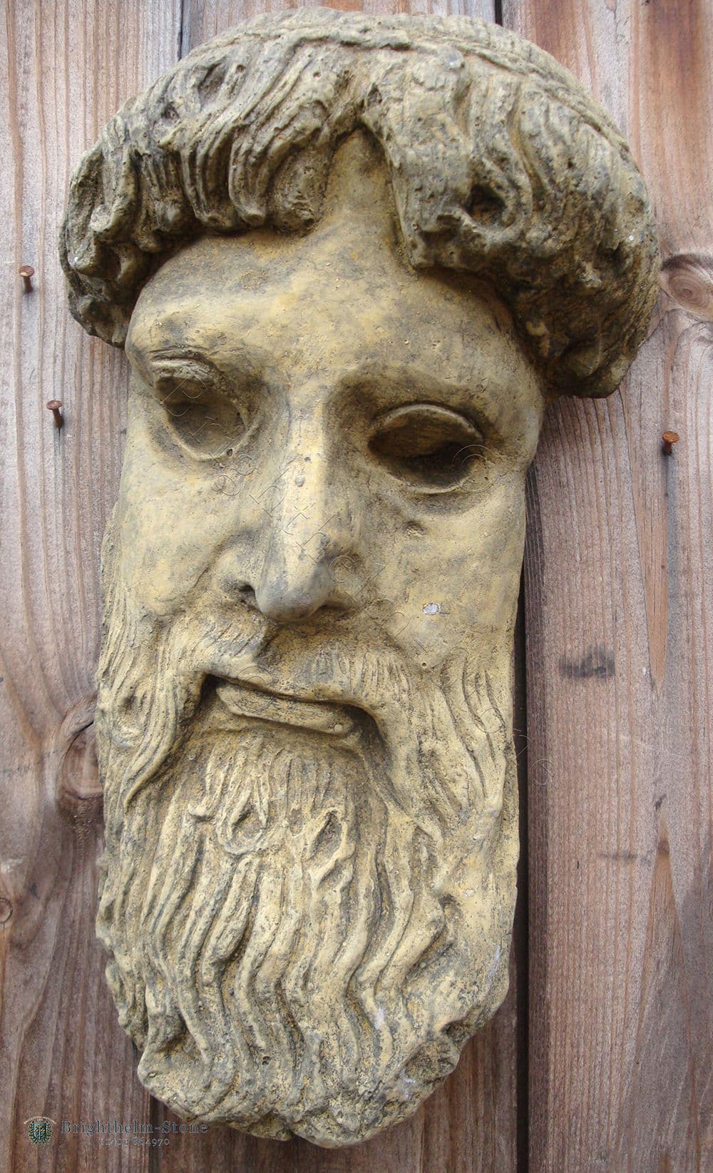 Zeus Greek God Mask garden wall plaque