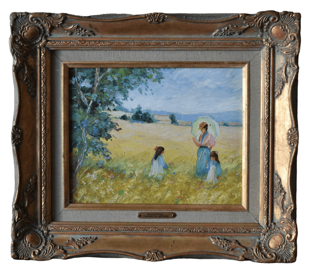 Leuers Original Oil Painting Summertime Landscape