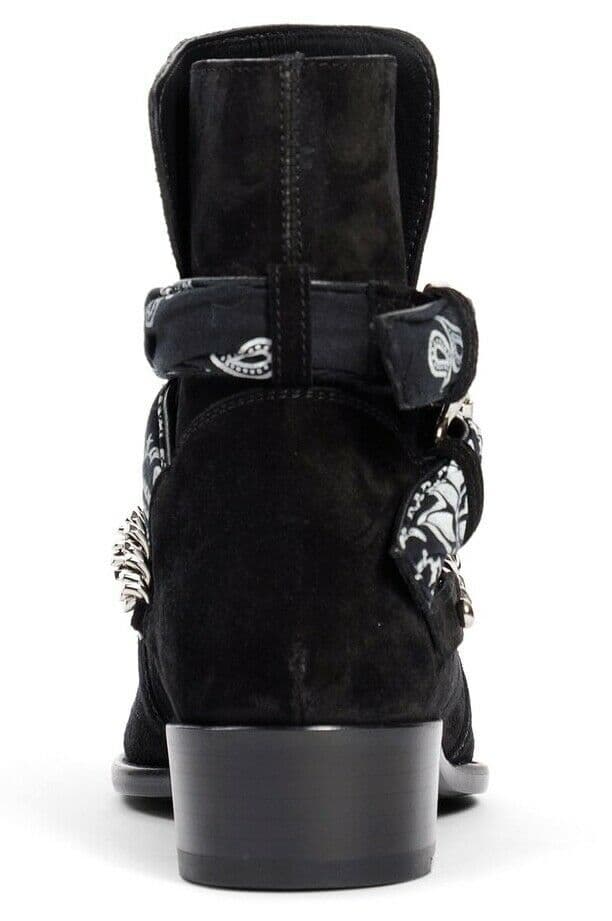 Jodhpur Boots Amiri Bandana Boots Mens AMIRI Black Suede Chain