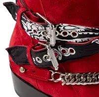 AMIRI Red Suede Chain Bandana Chelsea Jodhpur Boots UK7 EU41 US8 NEW AUTHENTIC