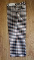 AQUASCUTUM 3/4 Length Vicuna House Check Cotton Croppped Trousers