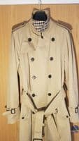 AQUASCUTUM Beige DB Corby Trench Coat Made In England UK42