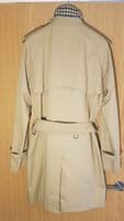 AQUASCUTUM Beige DB Corby Trench Coat Made In England UK42