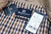 AQUASCUTUM Beige Fairmount Trench Rain Coat Mac UK40 Made In UK
