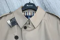AQUASCUTUM Beige Fairmount Trench Rain Coat Mac UK40 Made In UK