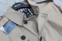 AQUASCUTUM Beige Fairmount Trench Rain Coat Mac UK40 Made In UK