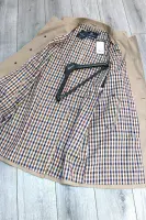 AQUASCUTUM Beige Fairmount Trench Rain Coat Mac UK40 Made In UK