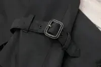 AQUASCUTUM Black DB Corby Trench Coat Made In UK