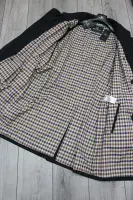 AQUASCUTUM Black DB Corby Trench Coat Made In UK