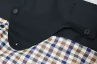 AQUASCUTUM Black DB Corby Trench Coat Made In UK