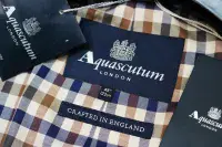 AQUASCUTUM Black DB Corby Trench Coat Made In UK