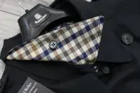 AQUASCUTUM Black DB Corby Trench Coat Made In UK