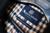 AQUASCUTUM Black DB CORBY Trench Rain Coat Made In UK