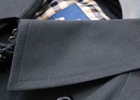 AQUASCUTUM Black DB CORBY Trench Rain Coat Made In UK