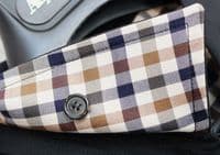 AQUASCUTUM Black DB CORBY Trench Rain Coat Made In UK