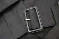 AQUASCUTUM Black DB CORBY Trench Rain Coat Made In UK
