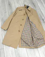 AQUASCUTUM Dark Beige Camel Broadgate Rain Coat Made In UK
