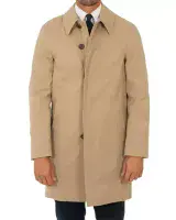AQUASCUTUM Dark Beige Camel Broadgate Rain Coat Made In UK