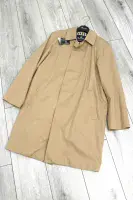 AQUASCUTUM Dark Beige Camel Broadgate Rain Coat Made In UK