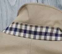 AQUASCUTUM Dark Beige Camel Broadgate Rain Coat Made In UK