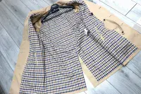 AQUASCUTUM Dark Beige Camel DB CORBY Trench Rain Coat Made In UK