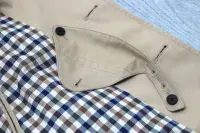 AQUASCUTUM Dark Beige Camel DB CORBY Trench Rain Coat Made In UK