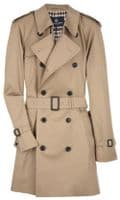 AQUASCUTUM Dark Beige Camel DB CORBY Trench Rain Coat Made In UK