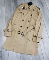 AQUASCUTUM Dark Beige Camel DB CORBY Trench Rain Coat Made In UK