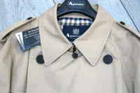 AQUASCUTUM Dark Beige Camel DB CORBY Trench Rain Coat Made In UK