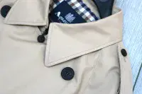 AQUASCUTUM Dark Beige Camel DB CORBY Trench Rain Coat Made In UK