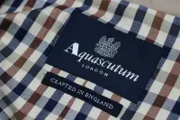 AQUASCUTUM Dark Beige Fairmount Cotton Blend Trench Rain Coat Mac Made In UK