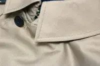 AQUASCUTUM Dark Beige Fairmount Cotton Blend Trench Rain Coat Mac Made In UK