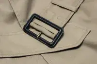 AQUASCUTUM Dark Beige Fairmount Cotton Blend Trench Rain Coat Mac Made In UK