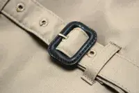 AQUASCUTUM Dark Beige Fairmount Cotton Blend Trench Rain Coat Mac Made In UK