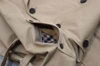 AQUASCUTUM Dark Beige KINGSGATE Trench Rain Coat Made In Italy UK42 XL