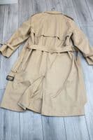 AQUASCUTUM Dark Beige KINGSGATE Trench Rain Coat Made In Italy UK42 XL