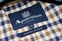 AQUASCUTUM Dark Beige KINGSGATE Trench Rain Coat Made In Italy UK42 XL