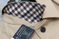 AQUASCUTUM Dark Beige NEW FILEY Rain Trench Coat Mac Made In UK