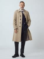 AQUASCUTUM Dark Beige NEW FILEY Rain Trench Coat Mac Made In UK